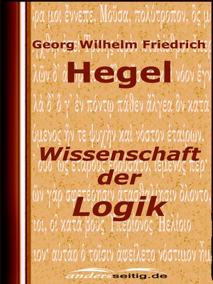 cover image of Wissenschaft der Logik